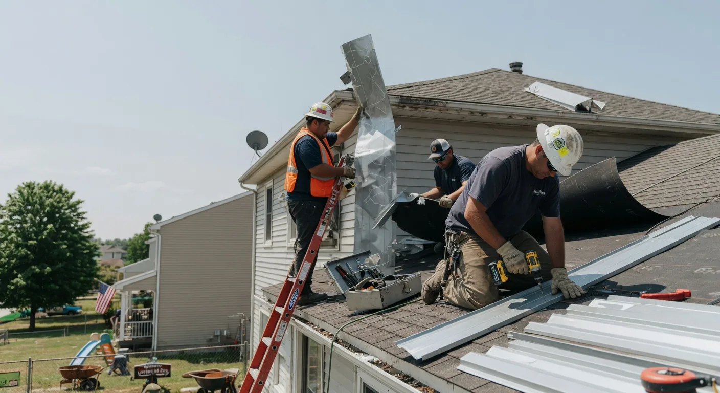 Storm Damage Metal Roof Repair in Maysville, AR